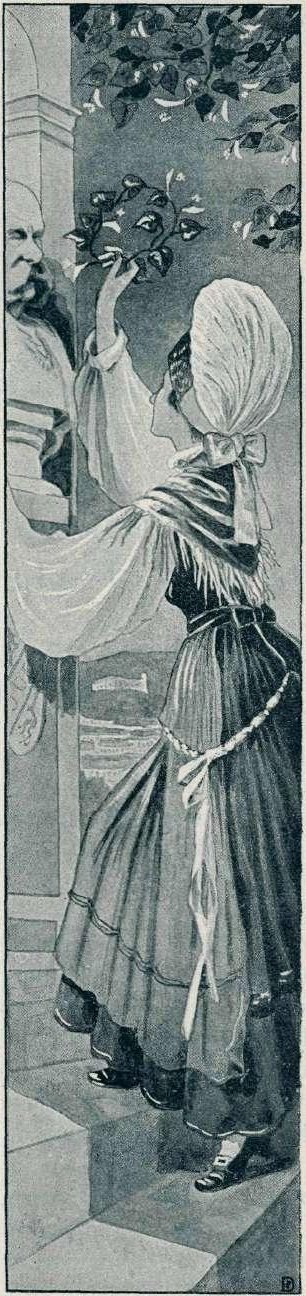 スロベニアの女性が皇帝の像を飾る 作： Francisek Dobnikar